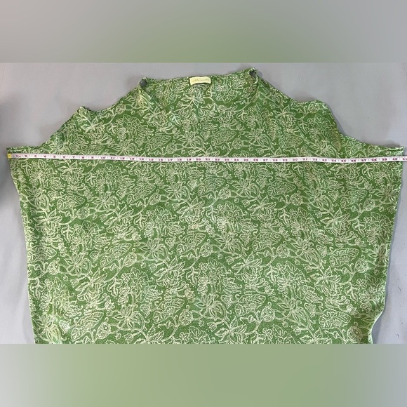 Natalie Martin Women’s‎ Silky Blouse One Size 3/4 Sleeve Off Shoulder BOHO Green - Picture 6 of 12